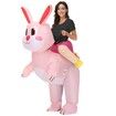 150190cm Inflatable Easter Bunny Costume Blow up Bunny Rabbit Fancy Dress Costume For Men Women Unisex Bunny Cosplay Party Costume