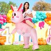 150190cm Inflatable Easter Bunny Costume Blow up Bunny Rabbit Fancy Dress Costume For Men Women Unisex Bunny Cosplay Party Costume