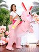 150190cm Inflatable Easter Bunny Costume Blow up Bunny Rabbit Fancy Dress Costume For Men Women Unisex Bunny Cosplay Party Costume