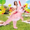 150190cm Inflatable Easter Bunny Costume Blow up Bunny Rabbit Fancy Dress Costume For Men Women Unisex Bunny Cosplay Party Costume
