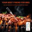 Wireless Meat Thermometer with 493FT Long Wireless Range,Instant Read Digital Food Thermometer,Smart APP Control,Charging Dock,Kitchen Thermometer for Roast,Oven,Grill,BBQ,Smoker
