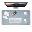 Non Slip Desk Pad, PU Leather Desk Protector for Keyboard and Mouse, Office and Home, 90 x 45 cm, Light Blue