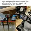 Universal in Flight Airplane Phone Holder Mount,Hands Free Viewing with Multi-Directional Dual 360 Degree Rotation,Pocket Size Must Have Travel Essential Accessory for Flying
