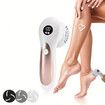 Electric Foot Callus Remover Rechargeable Portable Electronic Pedicure Feet Scrubber File Tool For Dead Skin Color White