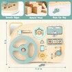 Montessori Activity Board , Wooden Sensory Board with 10 Fine Motor Skills Activity Board, Travel Toys for Boys and Girls