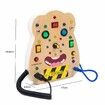 Montessori Activity Board for Kids Ages 4+, Light Switch Push Button Toys, Wooden Sensory Board