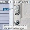 Smart Fingerprint Keyless Entry Door Lock with Keypad Smart Deadbolt Lock for Front Door with Door Lock Easy Installation (Color  Silver)