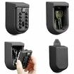 Key Lock Box  Wall Mount, Waterproof  Key Storage Box, 10-digits Combination Lockbox Push Button Key Keeper Box   Landlord Property Management