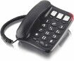 Black TCF 2300 Big Button Landline Phone Desktop Telephone Amplified Sound Perfect for Seniors and Visually Challenged Loud Ringtone Fixed Home Phone