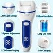 Callus Remover for Feet,13-in-1 Professional Pedicure Tools Foot Care Kit,Foot Scrubber Electric Feet File Pedi for Hard Cracked Dry Dead Skin,3 Rollers,2 Speed,Battery Display (Blue)