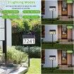 Solar Address Sign Lighted House Numbers Waterproof,Solar Powered LED Illuminated Address Plaques with Stakes,3-Color in 1 Address Number