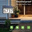 Solar Address Sign Lighted House Numbers Waterproof,Solar Powered LED Illuminated Address Plaques with Stakes,3-Color in 1 Address Number