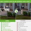 Solar Address Sign Lighted House Numbers Waterproof,Solar Powered LED Illuminated Address Plaques with Stakes,3-Color in 1 Address Number