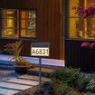 Solar Address Sign Lighted House Numbers Waterproof,Solar Powered LED Illuminated Address Plaques with Stakes,3-Color in 1 Address Number