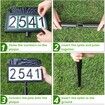 Solar Address Sign Lighted House Numbers Waterproof,Solar Powered LED Illuminated Address Plaques with Stakes,3-Color in 1 Address Number