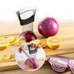 Onion Holder for Slicing,Lemon Slicer Onion Cutter for Slicing,Vegetable Cutter for Potato and Tomato,Avocados,Eggs,Food Slicer Assistant Tool for Slicing Fruit Lemon and Meat