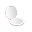 LED Lighted Travel Makeup Mirror, Daylight Compact Portable Large Lighted Folding Mirror 5 Inch Wide ,Rose Gold