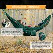 Camping Hammock,Lightweight Double Hammock,Hold Up to 772lbs,Portable Hammocks for Indoor,Outdoor,Hiking,Camping,Backpacking,Travel,Backyard,Beach (Dark Green)