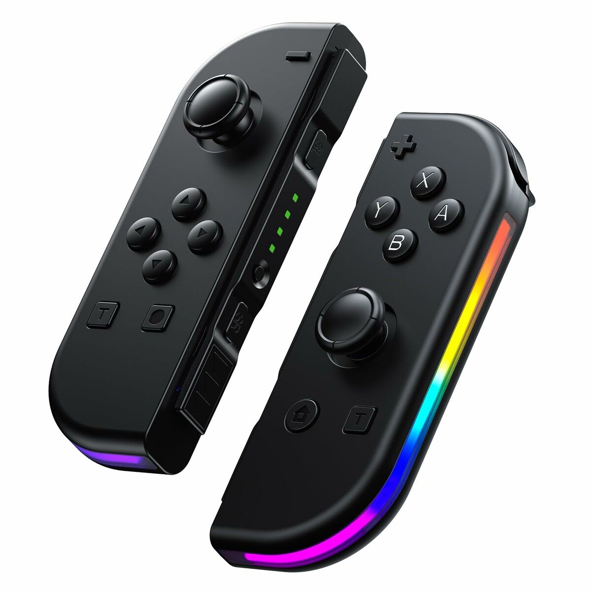 Replacement Controller for Switch with RGB LED Adjustable Turbo Motion Control Wake-Up and Screenshot Features in Black