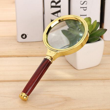 10 Times HD Handheld Magnifying Glass, Suitable For Old People Read Books And Read Magnifying Glasses