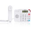 (White)Senior Telephone Landline Phone with Hearing Aid Function, Big Button for Elderly with Backlight Display/Mute/Pause/Redial, for Alzheimer