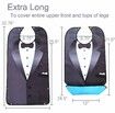 Bibs for Eating, Washable and Waterproof Bibs for Elderly Men 34 X 17.5 Inch Clothing Protectors for Men Seniors , Bow Tie