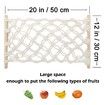 Hanging Fruit Hammock with Hooks, Hanging Fruit Basket Under the Kitchen Cabinet for Storing Banana Fruits Kitchen Decor, Rectangle