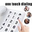 Big Buttons Phone for Seniors, Corded Telephone for Elderly for Living Alone, Hearing lmpaired, House Phones (White)