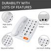 Big Buttons Phone for Seniors, Corded Telephone for Elderly for Living Alone, Hearing lmpaired, House Phones (White)