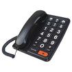 Big Buttons Phone for Seniors, Corded Telephone for Elderly for Living Alone, Hearing lmpaired, House Phones (Black)