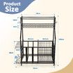 Ball Storage Rack Garage Sports Equipment Toy Organiser Utility Basketball Holder Display Stand Hooks for Home Gym Gear