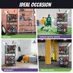 2 Pcs Sports Balls Storage Cart Rack with Elastic Straps Stackable Cage Garage Organiser for Basketball Football Kids Toy Home Gym