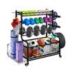 All-in-One Dumbbell & Yoga Mat Storage Rack - Home Gym Organizer With Wheels