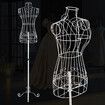 Female Mannequin Wire Dress Form Upper Torso Clothing Model Manikin Dressmaking Dummy Adjustable White