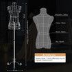 Female Mannequin Wire Dress Form Upper Torso Clothing Model Manikin Dressmaking Dummy Adjustable White