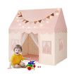 Kids Playhouse Play Tent Childrens Toys Princess Castle Pink Boys Girls Indoor Outdoor Room House with Mat Star Lights Banner 1 Door 3 Windows