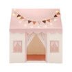 Kids Playhouse Play Tent Childrens Toys Princess Castle Pink Boys Girls Indoor Outdoor Room House with Mat Star Lights Banner 1 Door 3 Windows