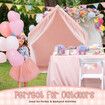 Kids Tent Play House Pink Princess Castle Playhouse with Star Lights Mat for Childrens Room Toys Cottage Indoor Outdoor Games Boys Girls Gift