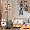 Modern Floor Lamp Standing Reading Light Tall Black Corner Industrial for Bed Living Room Office with Cage Shades 169cm