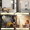 Floor lamp LED Reading Modern Double Side Lighting Height Minimalist Arc Adjustable Touch Remote Control Bedroom