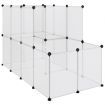 Small Animal Cage Transparent 142x74x93 cm PP and Steel