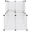 Small Animal Cage Transparent 142x74x93 cm PP and Steel