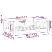 Dog Bed 95.5x65.5x28 cm Solid Wood Pine