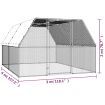 Outdoor Chicken Cage 3x4x2 m Galvanised Steel