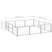 Dog Kennel Silver 9 m² Steel