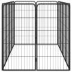 12-Panel Dog Playpen Black 50x100 cm Powder-coated Steel
