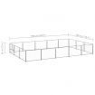 Dog Kennel Silver 15 m² Steel