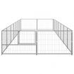 Dog Kennel Silver 14 m² Steel