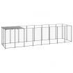 Dog Kennel Silver 4.84 m² Steel