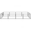 Dog Kennel Black 8 m² Steel